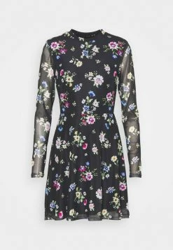 Grosses soldes 🧨 Meilleure qualité Even&Odd FLARED ALL OVER MESH MINI 👗 DRESS - Robe de jour robes col rond femme 😀 -Even&Odd Soldes Boutique 05448284473d40cf8ded04a82487e275