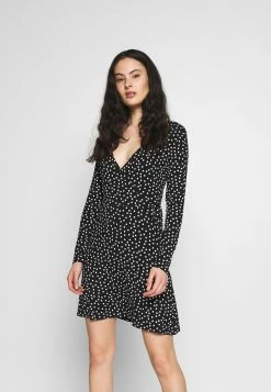 Nouveau 🧨 Even&Odd Prix Accessible FAKE WRAP 👗 DRESS - Robe en jersey robes cache-cœur femme 🔥