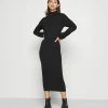 Meilleure vente ✔️ Prix De Lancement Even&Odd Robe pull - black robes col roulé femme 😉