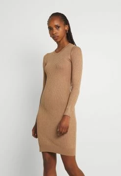 Coupon 😀 Even&Odd Prix Dégriffé knit mini wide rib basic 👗 dress - Robe fourreau robes col rond femme ❤️