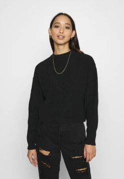 Offres 🔥 Meilleure qualité Even&Odd BAT SHAPE MOCK NECK SHORTER - Pullover pulls et gilets col officier femme 😀