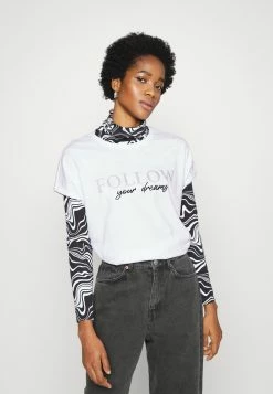 Remise 🧨 Even&Odd Prix Équitable T-shirt imprimé t-shirts et tops col rond femme 👍