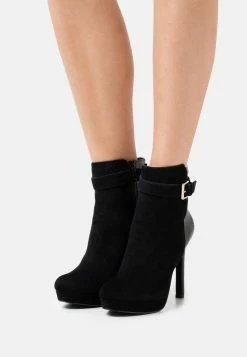 Promo 😀 Even&Odd Soldes En Ligne LEATHER - Bottines à talons hauts chaussures à talons rond femme ❤️