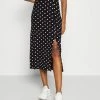 De gros 💯 Even&Odd Prix Malin Midi high slit high waisted 👗 skirt - Jupe crayon jupes à pois femme 🧨