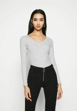 Meilleure vente ✨ Even&Odd T-shirt à manches longues Pas Cher t-shirts et tops col en v profond femme 😉