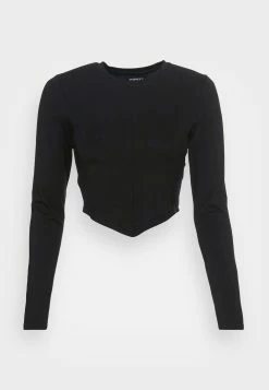 Grosses soldes 😉 Even&Odd CROPPED LONG SLEEVE WITH POINTY HEM - T-shirt à manches longues excellente qualité t-shirts et tops col rond femme 🎉 -Even&Odd Soldes Boutique 6de5abf0fa034413a6cea47e947470d6