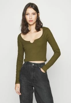 Coupon ✔️ Even&Odd T-shirt à manches longues Réduction t-shirts et tops col en v profond femme 💯