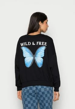 Remise 🔔 Even&Odd Bon Rapport Coût-Efficacité BUTTERFLY BACK PRINT OVERSIZED - Sweatshirt pulls et gilets col rond femme ⭐