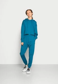 Acheter ❤️ Even&Odd Marchandise de première qualité SET CROPPED HOODIE WITH JOGGER - Sweat à capuche pantalons haute femme ✨