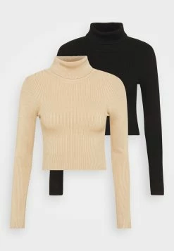 Meilleur prix 👏 Even&Odd CROPPED TURTLE NECK 2 PACK - Pullover Prix Acceptable pulls et gilets col roulé femme ❤️ -Even&Odd Soldes Boutique a371694a16cd42198522f603179446b4