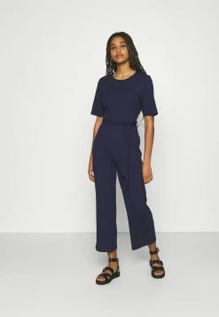 Coupon ✨ Even&Odd Prix Aimable BASIC - Ribbed short sleeves belted jumpsuit - Combinaison combinaisons & salopettes col rond femme ⭐