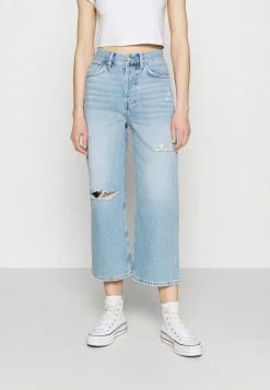 Bon marché 👍 Even&Odd Wide leg cropped 👖 jeans - Jean droit Prix Incroyables haute femme 😀